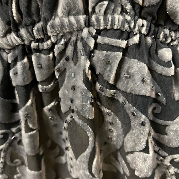 Hale Bob vintage burnt out velvet and silk halter top with beading size small - Picture 5 of 7